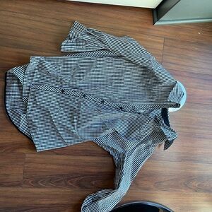 Lafeyette New York black and white plaid button down